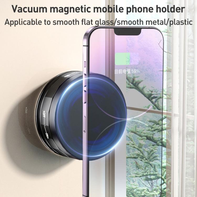 CCT31 Vacuum Adsorption Magnetic Car Phone Holder, CCT31 (White), CCT31 (Black)
