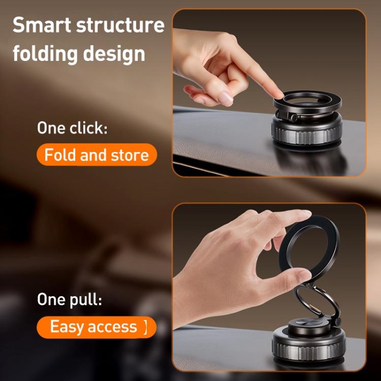 G512 Three-axis Folding Vacuum Adsorption Magnetic Car Phone Holder, G512