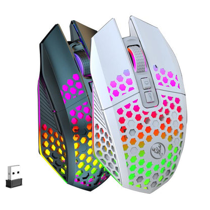 HXSJ T500 Hole Mouse 2.4G Backlight Rechargeable Wireless Mouse