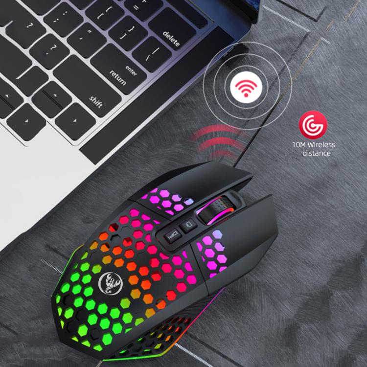 HXSJ T500 Hole Mouse 2.4G Backlight Rechargeable Wireless Mouse