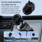K10A Three-axis Folding Vacuum Adsorption Magnetic Car Phone Holder, K10A (White), K10A (Black), K10A (Grey)