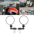 2pcs/Set Folding Motorcycle Handlebar Rearview Mirror Round Reversing Mirror, Universal Reversing Mirror