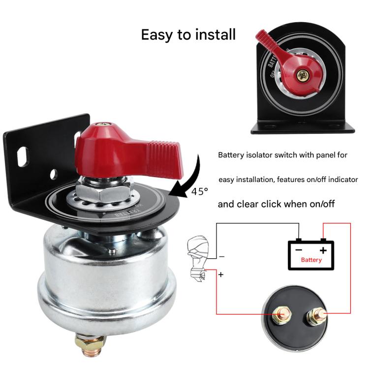 12-24V 200A High Current Battery Disconnect Switch with Bracket