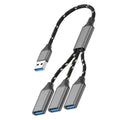 3 in 1 OTG Expander Splitter Dock Station, USB-A to USB-A, USB-C / Type-C to USB-A