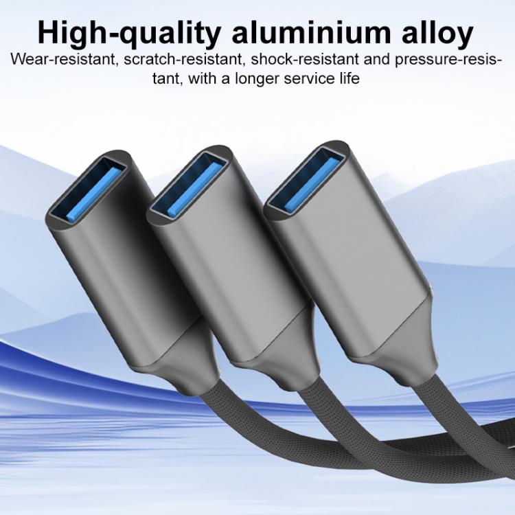 3 in 1 OTG Expander Splitter Dock Station, USB-A to USB-A, USB-C / Type-C to USB-A
