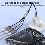3 in 1 OTG Expander Splitter Dock Station, USB-A to USB-A, USB-C / Type-C to USB-A