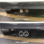 Car Modified Stainless Steel Exhaust Pipe Tail Throat, For Bora 2002-2008