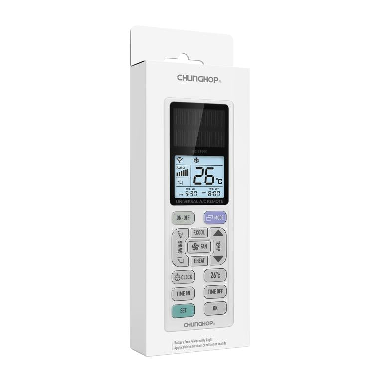 CHUNGHOP EK-3399ES Optoelectronic Energy Universal Air Conditioner Remote Control with LCD Backlight, EK-3399ES