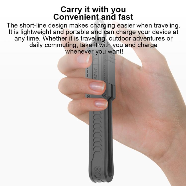 Portable Keychain 80Gbps 240W USB4 Type-C / USB-C Charging Cable