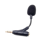 3.5mm Elbow Dual Ports Microphone for Mobile Live Broadcast, 3.5mm Ports