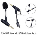 3.5mm Elbow Dual Ports Microphone for Mobile Live Broadcast, 3.5mm Ports