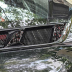6pcs/Set Forged Gold Foil Carbon Fiber Car Engine Side Vents Decorative Sticker for Chevrolet Corvette C8 2020-, Left and Right Driver, Engine Side Vents