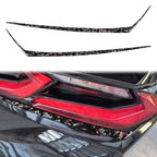 2pcs/Set Forged Gold Foil Carbon Fiber Car Taillight Below Decorative Sticker for Chevrolet Corvette C8 2020-, Left and Right Driver, Taillight Below