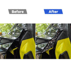2pcs/Set Forged Gold Foil Carbon Fiber Car Rear Door Inside Frame Decorative Sticker for Chevrolet Corvette C8 2020-, Left and Right Driver, Rear Door Inside