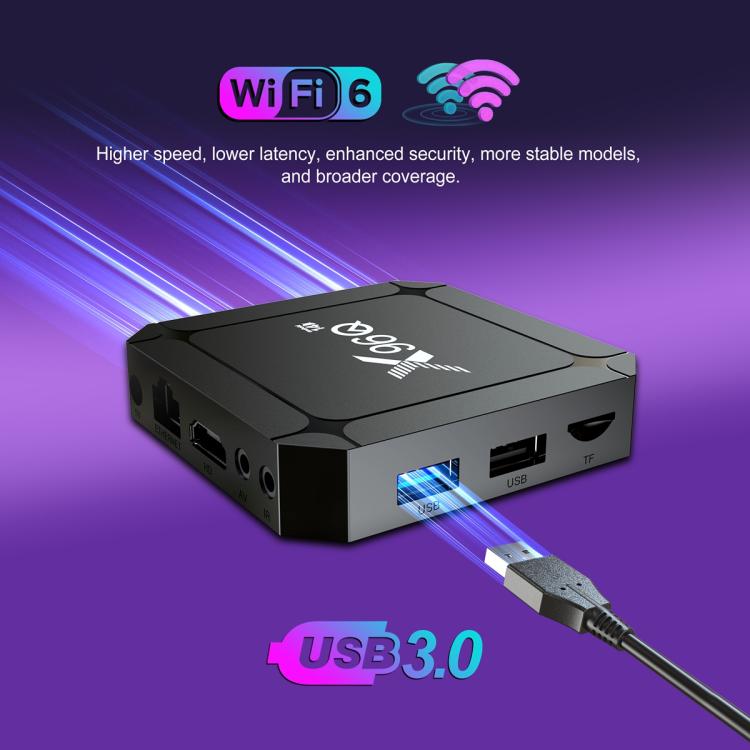 X96Q Android 14 Smart TV Box, RK3518 Quad-Core Cortex-A53, 2GB+16GB
