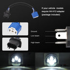 7 inch H4 / H13 DC 9V-30V 4000LM 6000K 40W 7 inch Car Round Shape LED Headlight Lamps for Jeep Wrangler, DC 9V-30V 4000LM 6000K 40W