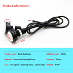 10 PCS 23mm 6LEDs SMD-5730 DC9-80V Motorcycle Eagle Eye Light, 6LEDs SMD-5730, 6LEDs SMD-5730(White Light)