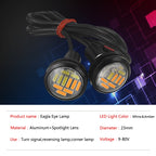 10 PCS 23mm 12LEDs SMD-4014 DC9-80V Motorcycle Eagle Eye Light, 12LEDs SMD-4014, 12LEDs SMD-4014(White Light)