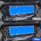 Forged Gold Foil Carbon Fiber Car Rear License Plate Frame Decorative Sticker for Chevrolet Corvette C8 2020-, Left and Right Driver, Rear License Plate Frame
