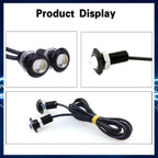 10 PCS 18mm 1.5W DC9-80V Motorcycle Eagle Eye Light Single Lens, 18mm Single Lens(Yellow Light), 18mm Single Lens(Red Light), 18mm Single Lens(White Light)
