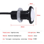 10 PCS 23mm 1.5W DC9-80V Motorcycle Eagle Eye Light Single Lens, 23mm Single Lens(White Light), 23mm Single Lens(Red Light), 23mm Single Lens(Yellow Light)