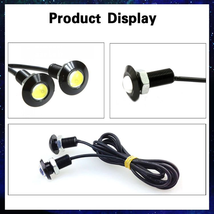 10 PCS 23mm 1.5W DC9-80V Motorcycle Eagle Eye Light Single Lens, 23mm Single Lens(White Light), 23mm Single Lens(Red Light), 23mm Single Lens(Yellow Light)