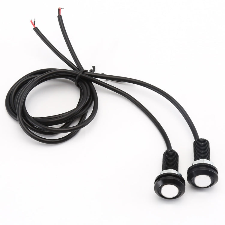 10 PCS 18mm 1.5W DC9-80V Motorcycle Eagle Eye Light Double Lens, 18mm Double Lens(Yellow Light), 18mm Double Lens(Red Light), 18mm Double Lens(White Light)