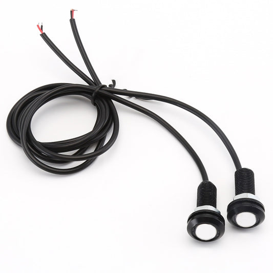 10 PCS 18mm 1.5W DC9-80V Motorcycle Eagle Eye Light Double Lens, 18mm Double Lens(Yellow Light), 18mm Double Lens(Red Light), 18mm Double Lens(White Light)