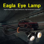 10 PCS 18mm 1.5W DC9-80V Motorcycle Eagle Eye Light Double Lens, 18mm Double Lens(Yellow Light), 18mm Double Lens(Red Light), 18mm Double Lens(White Light)