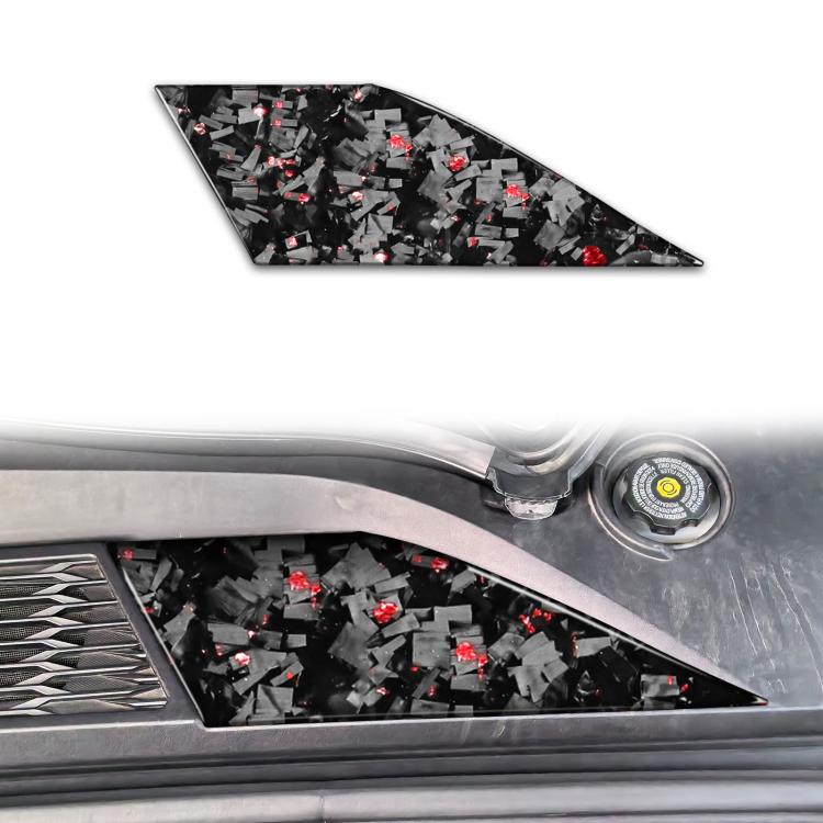 Forged Gold Foil Carbon Fiber Car Front Storage Vents Decorative Sticker for Chevrolet Corvette C8 2020-, Left Driver, Front Storage Vents, Left Driver