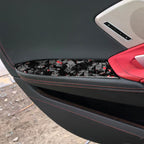 2pcs/Set Forged Gold Foil Carbon Fiber Car Inside Armrest Panel Decorative Sticker for Chevrolet Corvette C8 2020-, Left and Right Driver, Inside Armrest Panel