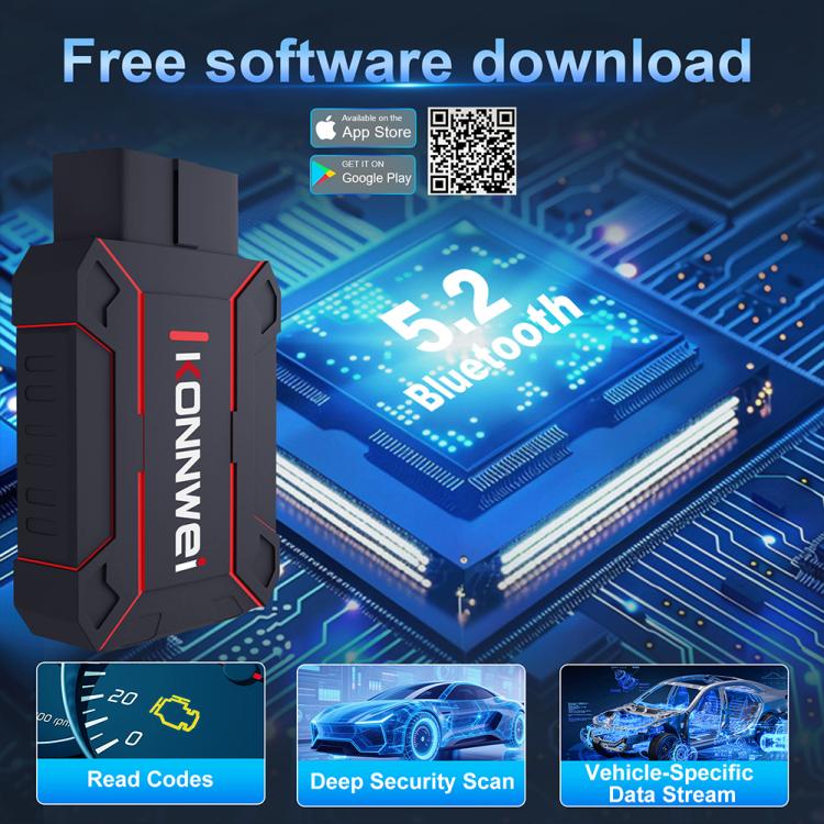 KONNWEI MAXOBD Full Car System Scanner OBD2 Diagnostic Tool Code Read