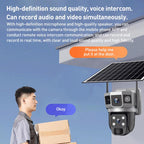 VTS02 4MP Multi-lens Panoramic Solar Surveillance PTZ Dome Camera, Southeast Asia WiFi, Southeast Asia 4G, Southeast Asia 4G-AOV, European 4G