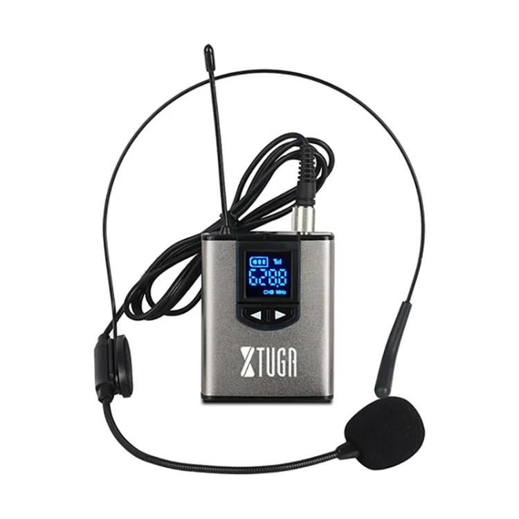 XTUGA A2 UHF Lavalier Headworn Wireless Microphone with Bodypack Transmitter, A2