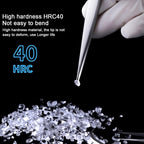 MEGA-IEDA High Hard Non-magnetic Stainless Steel Repair Tweezers, Long Tip, Short Tip, Curved Tip