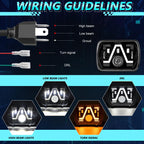 Y24 H4 7 inch Car V-style Square Modified Headlight for Jeep Wrangler, Y24