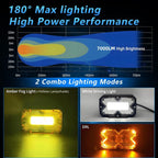 2pcs/Pack Car 70W High-power Matrix Eyes Work Light with Cable Set, Eyes