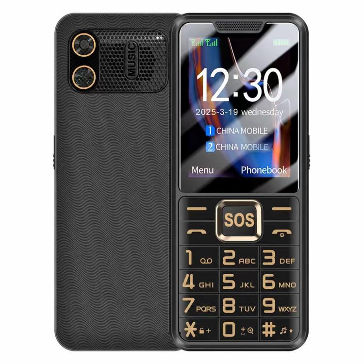 K3 2G Keypad Phone, 2.4 inch, LED Flashlight, Big Keyboard Big Fonts, SOS, Network: 2G, Dual SIM, US Plug
