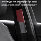 Car Leather Carbon Fiber Stitching Seat Belt Shoulder Guard