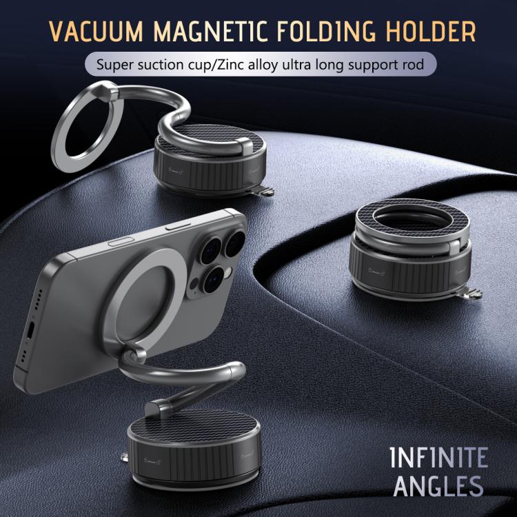 H3 Folding Vacuum Adsorption Magnetic Car Phone Holder, H3