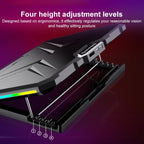 NUOXI YL-019 RGB Light Dual Turbine Silent Laptop Cooler Cooling Holder, YL-09