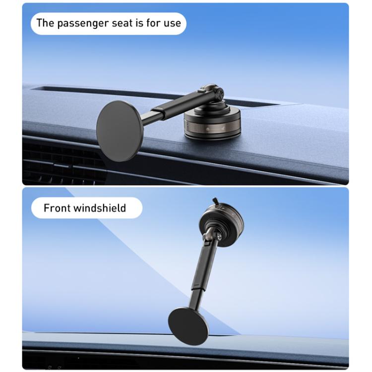 J34 Retractable Vacuum Adsorption Magnetic Car Phone Holder, J34