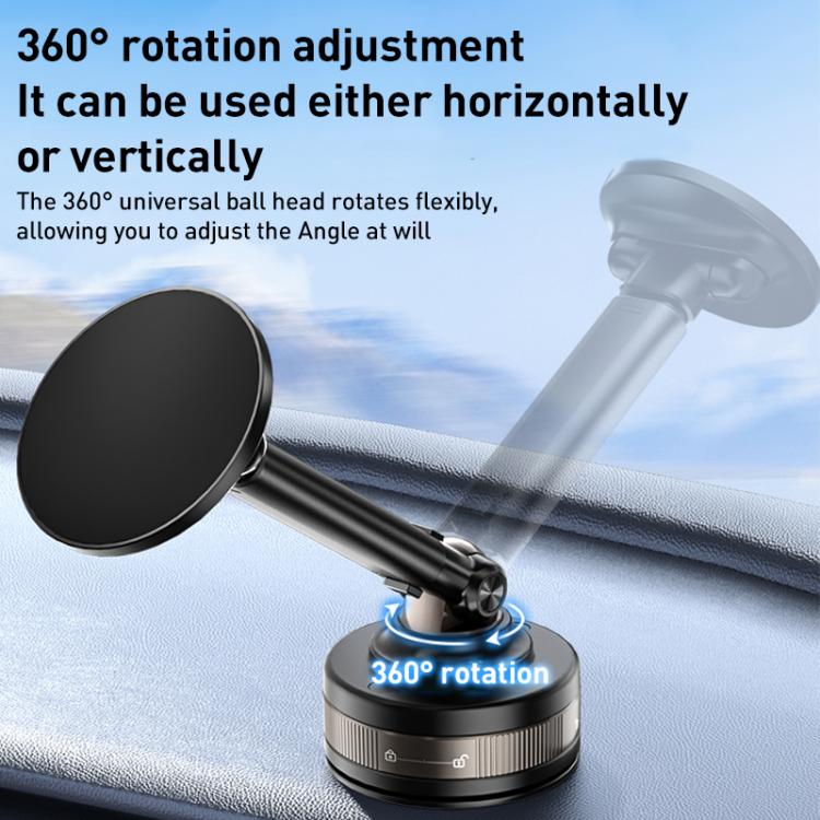 J34 Retractable Vacuum Adsorption Magnetic Car Phone Holder, J34