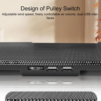 NUOXI 4-Speed Adjustable 8-Core Large Fan Laptop Cooler, NUOXI 4-Speed