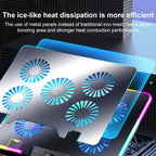 NUOXI F36-5 6-Speed Adjustable 5 Fan Laptop Cooler with RGB, NUOXI F36-5