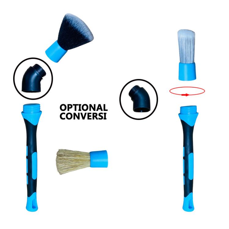 3pcs / Set Car Soft Bristle Cleaning Brush, with Elbow