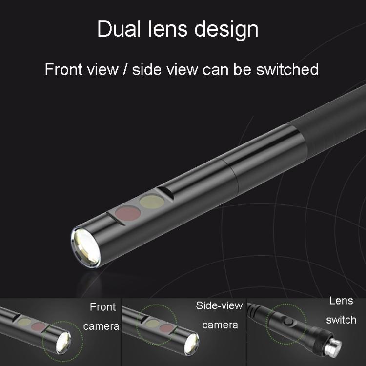 TESLONG NTS500 8mm Dual Lens 5m Industrial Pipeline Endoscope with 5 inch HD Screen, 8mm Dual Lens / 5m