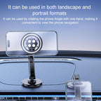 17mm Universal Ball MagSafe Magnetic Adapter Car Phone Holder Base, C4 Solid Color Black, C5 Hexagonal Black, C6 Round Black, C6 Round Silver