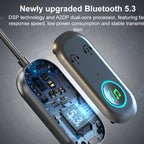 BR08T 2 in 1 Car Bluetooth AUX Receiver Transmitter Bluetooth Audio Adapter, BR08T
