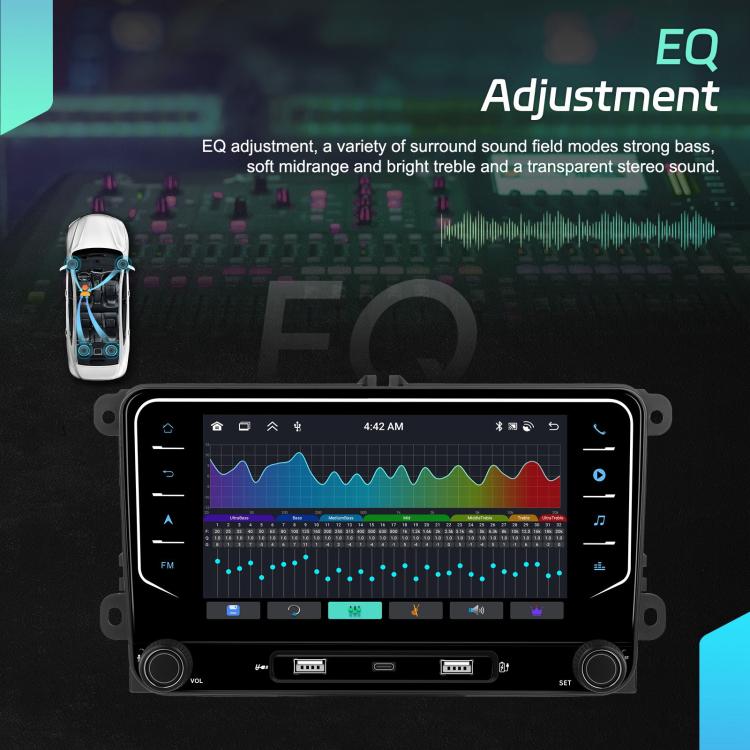 For Volkswagen Android 15 7 inch Wireless CarPlay Car Player Central Control Navigation Machine, Standard, Standard+AHD+Microphone
